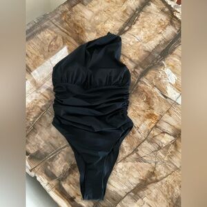 MOEVA Black Asymmetrical Swimsuit